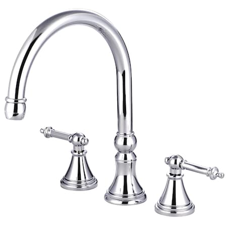 Roman Tub Faucet, Polished Chrome, Deck Mount MPN:KS2341TL