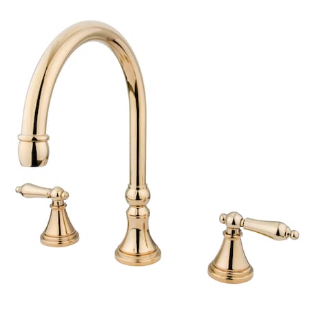 Roman Tub Faucet, Polished Brass, Deck Mount MPN:KS2342AL