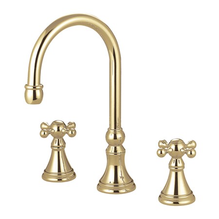 Roman Tub Faucet, Polished Brass, Deck Mount MPN:KS2342KX