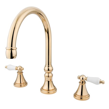 Roman Tub Faucet, Polished Brass, Deck Mount MPN:KS2342PL