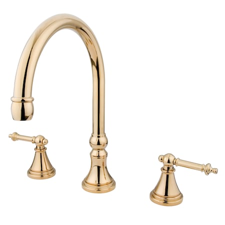 Roman Tub Faucet, Polished Brass, Deck Mount MPN:KS2342TL