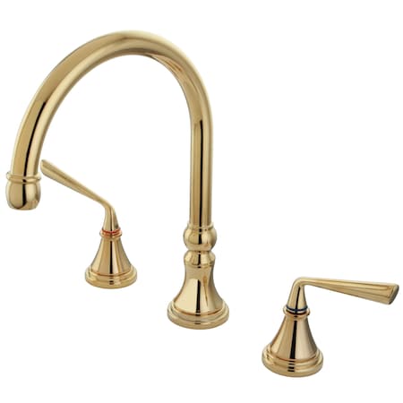 Roman Tub Faucet, Polished Brass, Deck Mount MPN:KS2342ZL