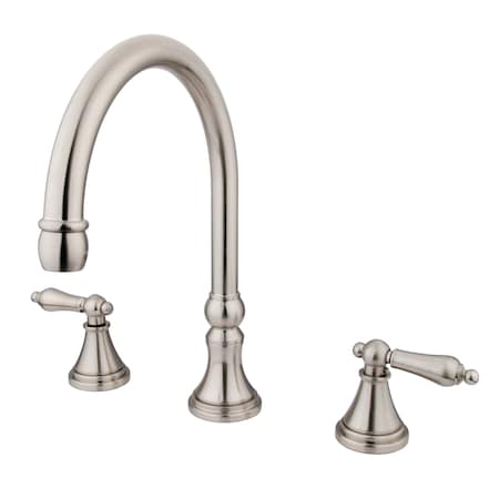 Roman Tub Faucet, Brushed Nickel, Deck Mount MPN:KS2348AL