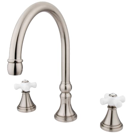 Roman Tub Faucet, Brushed Nickel, Deck Mount MPN:KS2348PX
