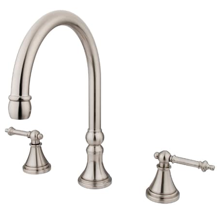 Roman Tub Faucet, Brushed Nickel, Deck Mount MPN:KS2348TL