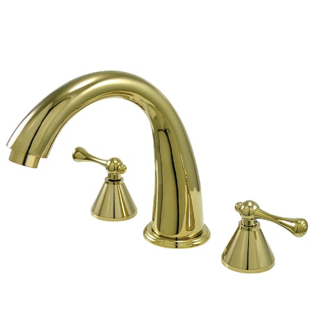Roman Tub Faucet, Polished Brass, Deck Mount MPN:KS2362BL