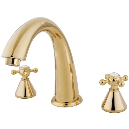 Roman Tub Faucet, Polished Brass, Deck Mount MPN:KS2362BX