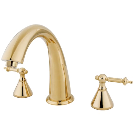 Roman Tub Faucet, Polished Brass, Deck Mount MPN:KS2362TL
