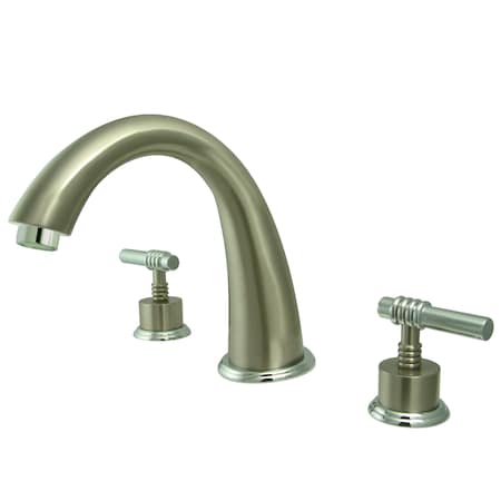 Roman Tub Faucet, Brushed Nickel/Polished Chrome, Deck Mount MPN:KS2367ML