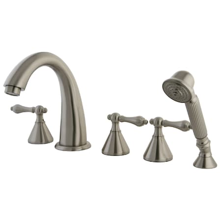 Roman Tub Faucet, Brushed Nickel, Deck Mount MPN:KS23685AL