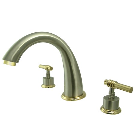 Roman Tub Faucet, Brushed Nickel/Polished Brass, Deck Mount MPN:KS2369ML