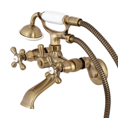 Wall-Mount Clawfoot Tub Faucet, Antique Brass, Tub Wall Mount MPN:KS265AB