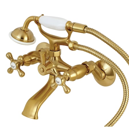 Wall-Mount Clawfoot Tub Faucet, Brushed Brass, Tub Wall Mount MPN:KS265SB