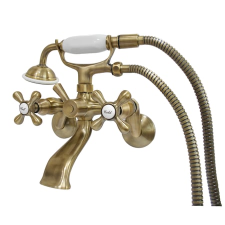 Wall-Mount Clawfoot Tub Faucet, Antique Brass, Wall Mount MPN:KS266AB