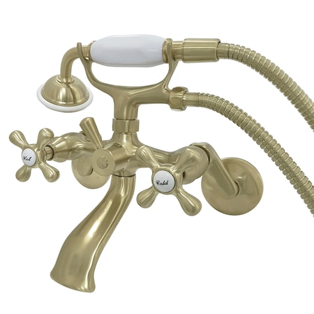 Wall-Mount Clawfoot Tub Faucet, Brushed Brass, Wall Mount MPN:KS266SB