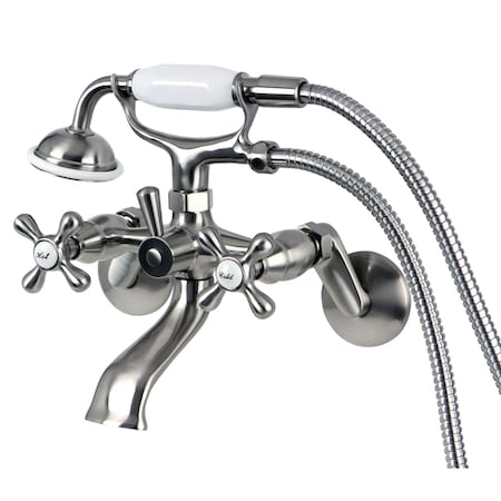 Wall-Mount Clawfoot Tub Faucet, Brushed Nickel, Wall Mount MPN:KS266SN
