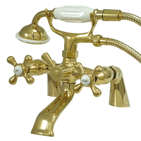 Deck-Mount Clawfoot Tub Faucet, Polished Brass, Deck Mount MPN:KS267PB