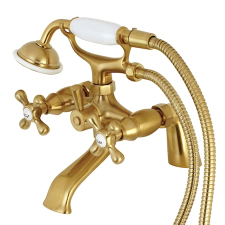 Deck-Mount Clawfoot Tub Faucet, Brushed Brass, Deck Mount MPN:KS267SB