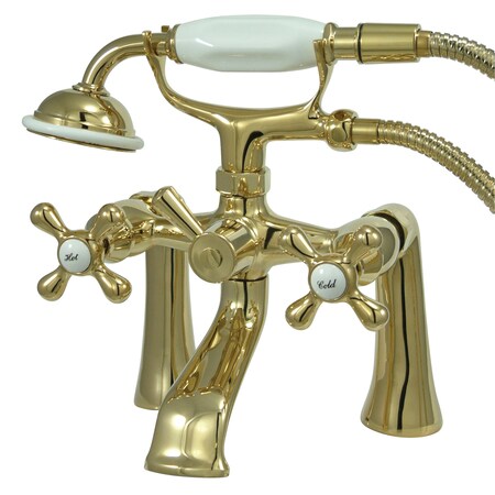 Deck-Mount Clawfoot Tub Faucet, Polished Brass, Deck Mount MPN:KS268PB