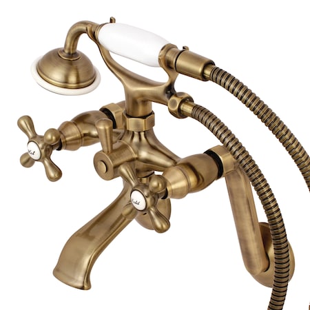 Wall-Mount Clawfoot Tub Faucet, Antique Brass, Tub Wall Mount MPN:KS269AB