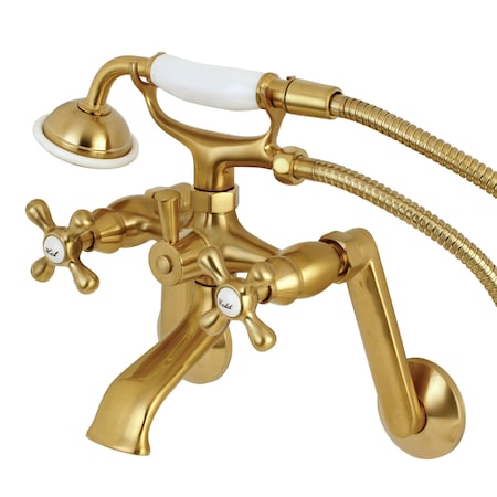 Wall-Mount Clawfoot Tub Faucet, Brushed Brass, Tub Wall Mount MPN:KS269SB