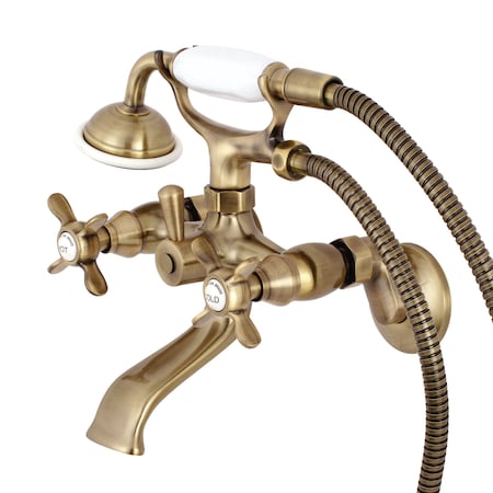 Wall-Mount Clawfoot Tub Faucet, Antique Brass, Tub Wall Mount MPN:KS285AB