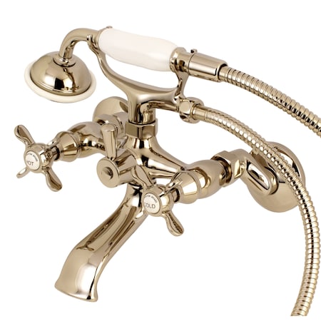 Wall-Mount Clawfoot Tub Faucet, Polished Nickel, Tub Wall Mount MPN:KS285PN