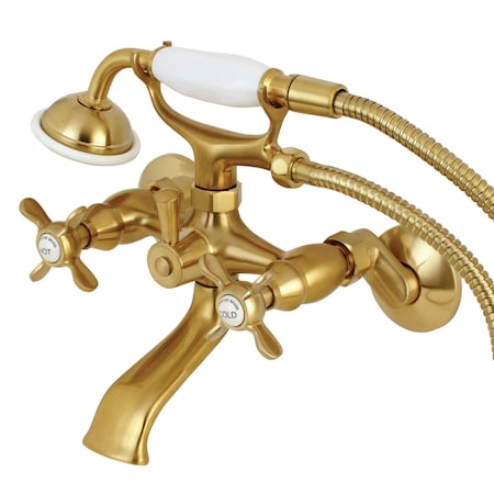 Wall-Mount Clawfoot Tub Faucet, Brushed Brass, Tub Wall Mount MPN:KS285SB