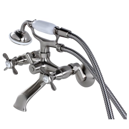 Wall-Mount Clawfoot Tub Faucet, Brushed Nickel, Tub Wall Mount MPN:KS285SN