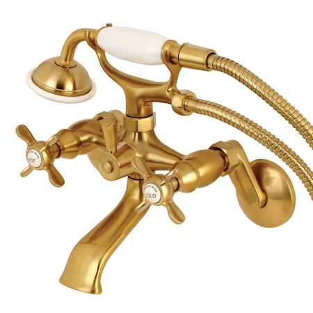Wall-Mount Clawfoot Tub Faucet, Brushed Brass, Wall Mount MPN:KS286SB