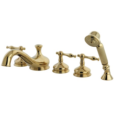Roman Tub Faucet, Polished Brass, Deck Mount MPN:KS33325NL