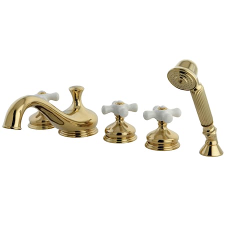 Roman Tub Faucet, Polished Brass, Deck Mount MPN:KS33325PX