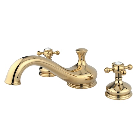 Roman Tub Faucet, Polished Brass, Deck Mount MPN:KS3332BX