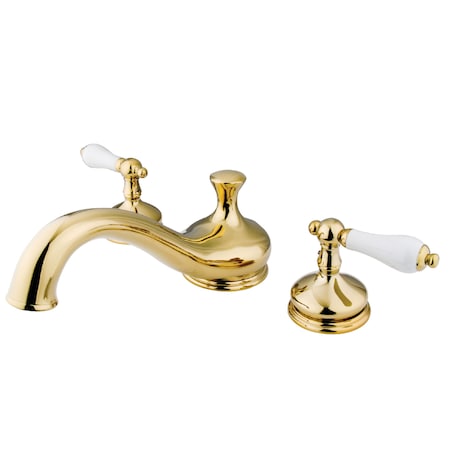 Roman Tub Faucet, Polished Brass, Deck Mount MPN:KS3332PL