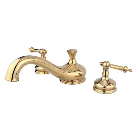 Roman Tub Faucet, Polished Brass, Deck Mount MPN:KS3332TL