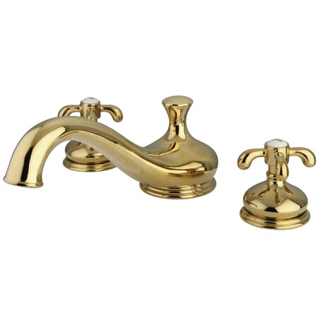 Roman Tub Faucet, Polished Brass, Deck Mount MPN:KS3332TX