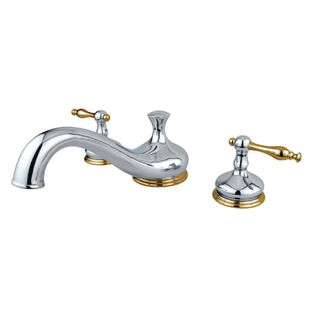 Roman Tub Faucet, Polished Chrome/Polished Brass, Deck Mount MPN:KS3334NL
