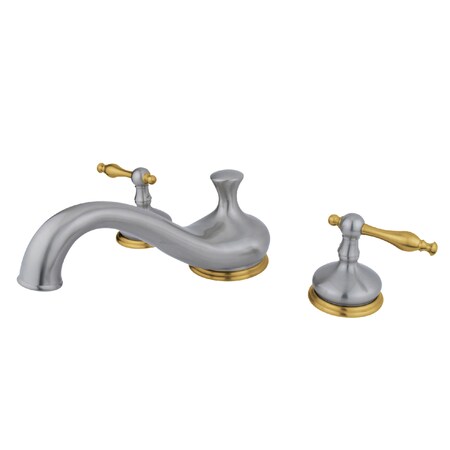 Roman Tub Faucet, Brushed Nickel/Polished Brass, Deck Mount MPN:KS3339NL