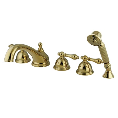 Roman Tub Faucet, Polished Brass, Deck Mount MPN:KS33525AL