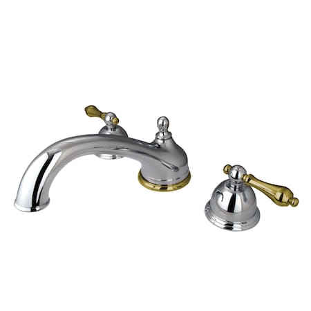 Roman Tub Faucet, Polished Chrome/Polished Brass, Deck Mount MPN:KS3354AL