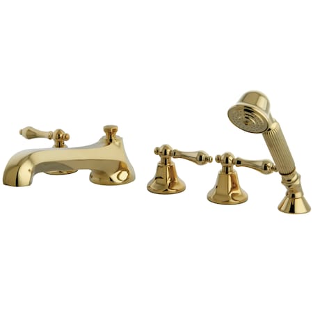 Roman Tub Faucet, Polished Brass, Deck Mount MPN:KS43025AL