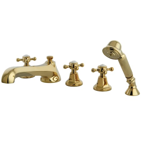 Roman Tub Faucet, Polished Brass, Deck Mount MPN:KS43025BX