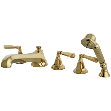Roman Tub Faucet, Polished Brass, Deck Mount MPN:KS43025HL