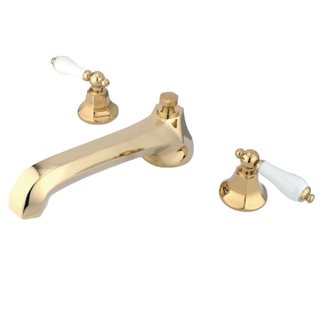 Roman Tub Faucet, Polished Brass, Deck Mount MPN:KS4302PL