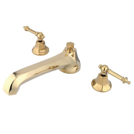Roman Tub Faucet, Polished Brass, Deck Mount MPN:KS4302TL
