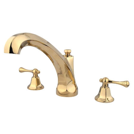 Roman Tub Faucet, Polished Brass, Deck Mount MPN:KS4322BL