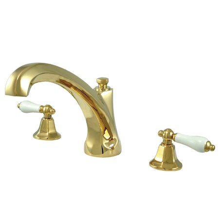 Roman Tub Faucet, Polished Brass, Deck Mount MPN:KS4322PL