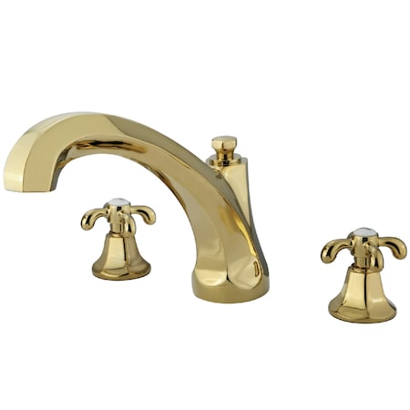 Roman Tub Faucet, Polished Brass, Deck Mount MPN:KS4322TX