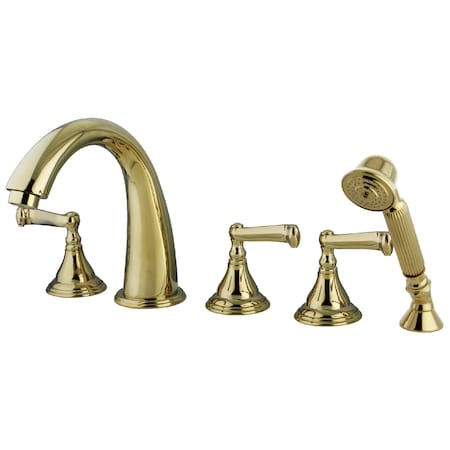 Roman Tub Faucet, Polished Brass, Deck Mount MPN:KS53625FL