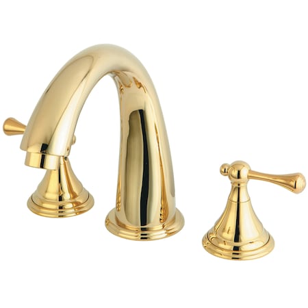 Roman Tub Faucet, Polished Brass, Deck Mount MPN:KS5362BL